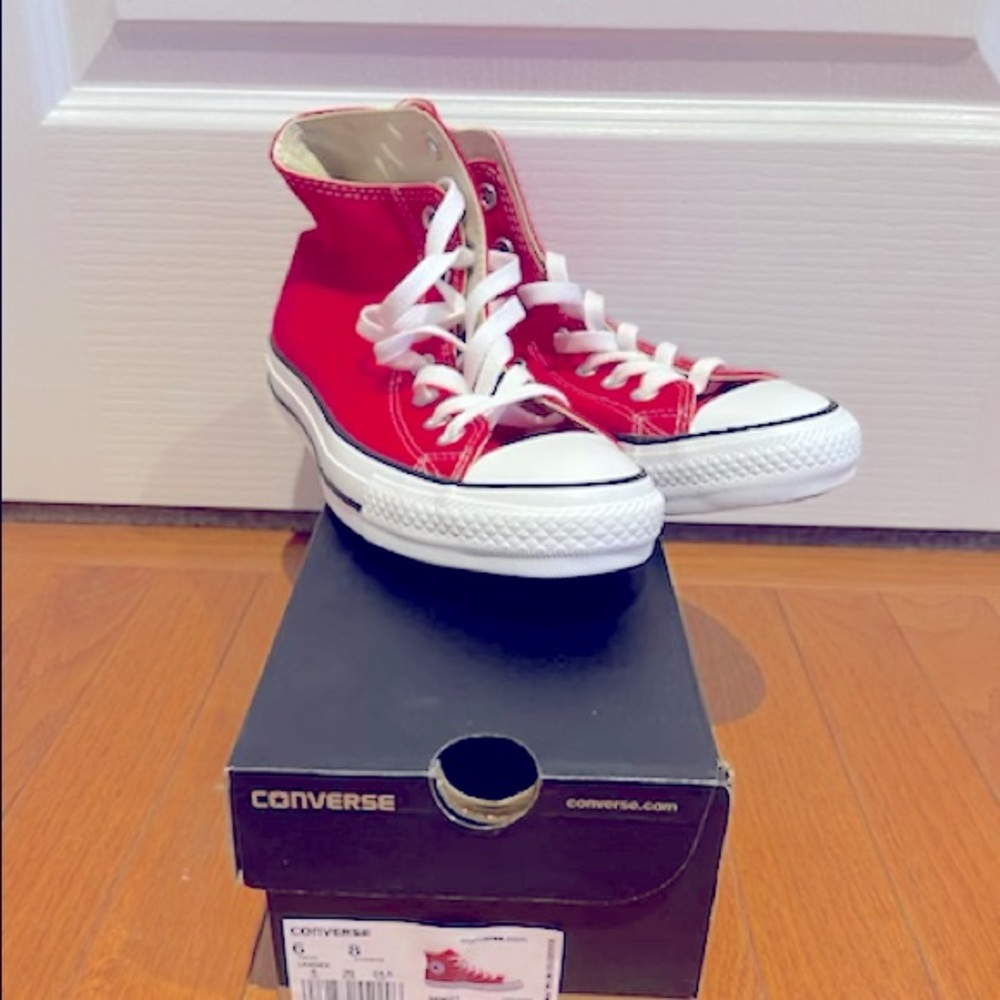 High Top Red Converse Sneakers